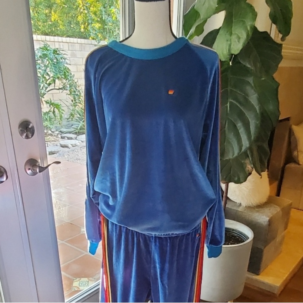 Aviator Nation Blue Velvet Sweatshirt